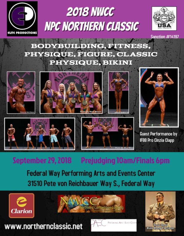 2018 NPC NWCC Northern Classic Competitor Placings