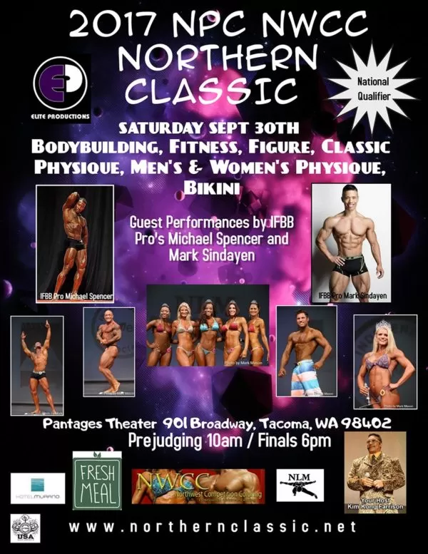 2017 NPC Northern Classic Competitor Placings